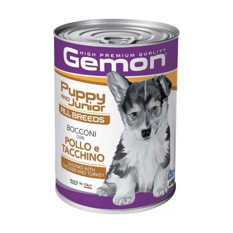 GEMON DOG 415g PUPPY&Junior Csirke/Pulyka